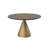 Modern Brown 48" Round Dining Table with Pedestal Base
