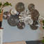 Décoration murale flottante atelier en métal Roundels