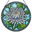 Panneau de vitrail en verre coloré 12 po H Chrysanthemum-942627300