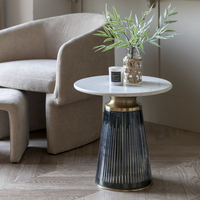 Pendelton End Table, Blue