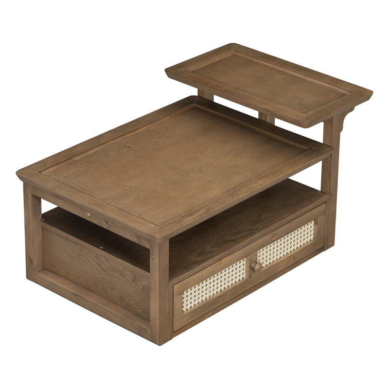 Coffee Table With Storage, Dark Brown