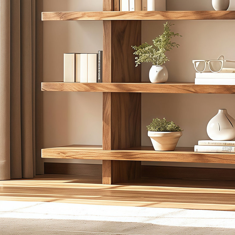 Simple, novel and trendy bookcase, (4 Shelves) 62.9"H x 39.3"W x 7.8"D