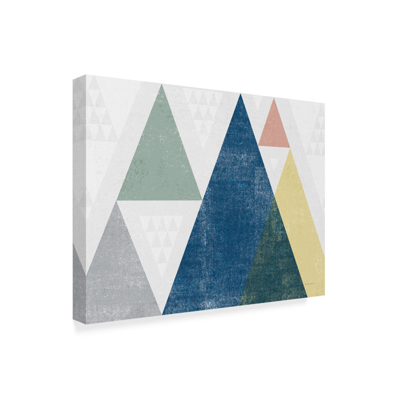 Art sur toile Guarani «Mod Triangles I Soft Crop», H 12 po x l 19 po x P 2 po