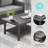 Martha Stewart Bedford Outdoor Rattan Wicker Patio Coffee Table With Engineered Wood Top-109713899