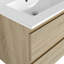 Ensemble de meuble-lavabo simple 24 po avec plateau en céramique Kimrie-332182560-332182589