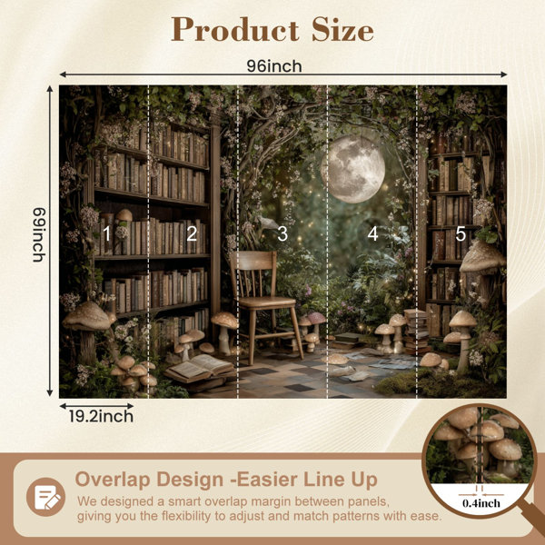 Red Barrel Studio Peel and Stick Wallpaper Fantasy Forest Aesthetic ...
