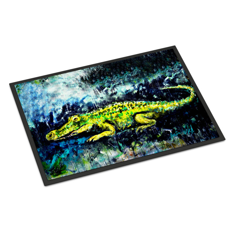 Tapis pour porte d’extérieur alligator, Rectangle 1 pi 6 po x 2 pi 3 po