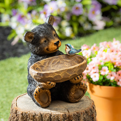 Mangeoire à oiseaux en résine Bear