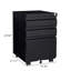 3-Drawer Mobile Filing Cabinet with Lock, Large Storage Capacity for Legal/Letter Size Documents, Metal Construction, Easy Installation