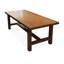 Bureau rectangulaire en bois massif brun clair-576073433