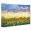 Flock Of Birds Above Sunflowers In Abstract - Wrapped Canvas Print-55313774