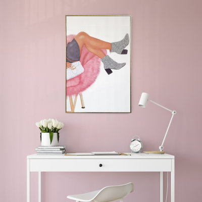 «Sparkles Home Sparkle bottes», art mural en strass sur toile 3D | Oeuvre flottante dorée