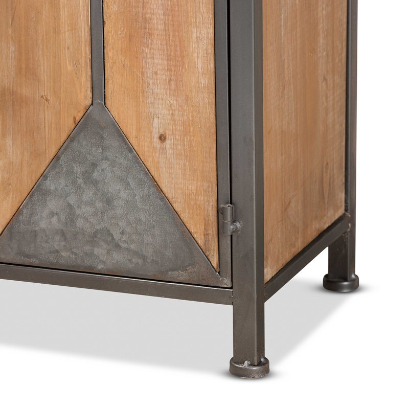 Jimia Solid Wood Accent Cabinet