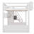 Queen Size Wooden Loft Bed with Staircase and Wardrobe,Storage Shelves and Under-bed Space,White-1726395481