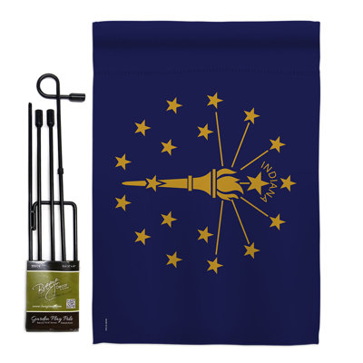 Double Sided 18.5'' H x 13'' W Polyester Flag Set