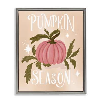 «Pumpkin Season with Leaves Floater», art mural sur toile par Isabela Schielke