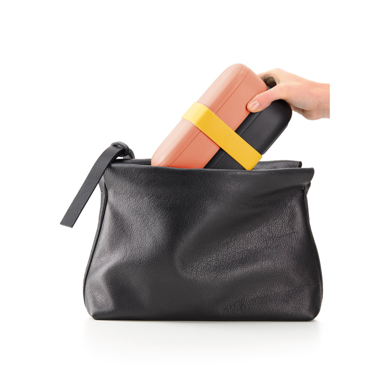 Lékué Lunch Box To Go 1L, Black/Orange