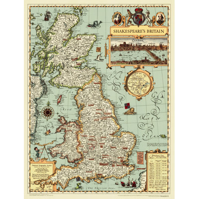 Shakespeare's Britain Wall Map