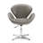 Raspberry Wool Blend Upholstered Swivel Balloon Chair-1773073063