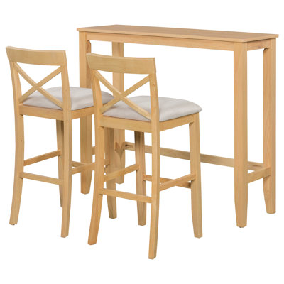 Ensemble de coin-repas en bois de 48 po Farmhouse