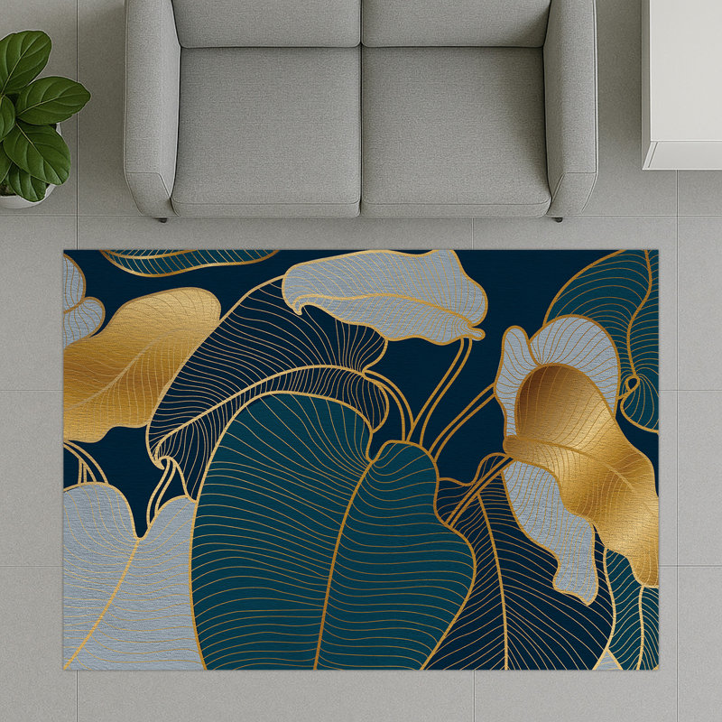Floral Area Rug, Rectangle 155 x 230 cm