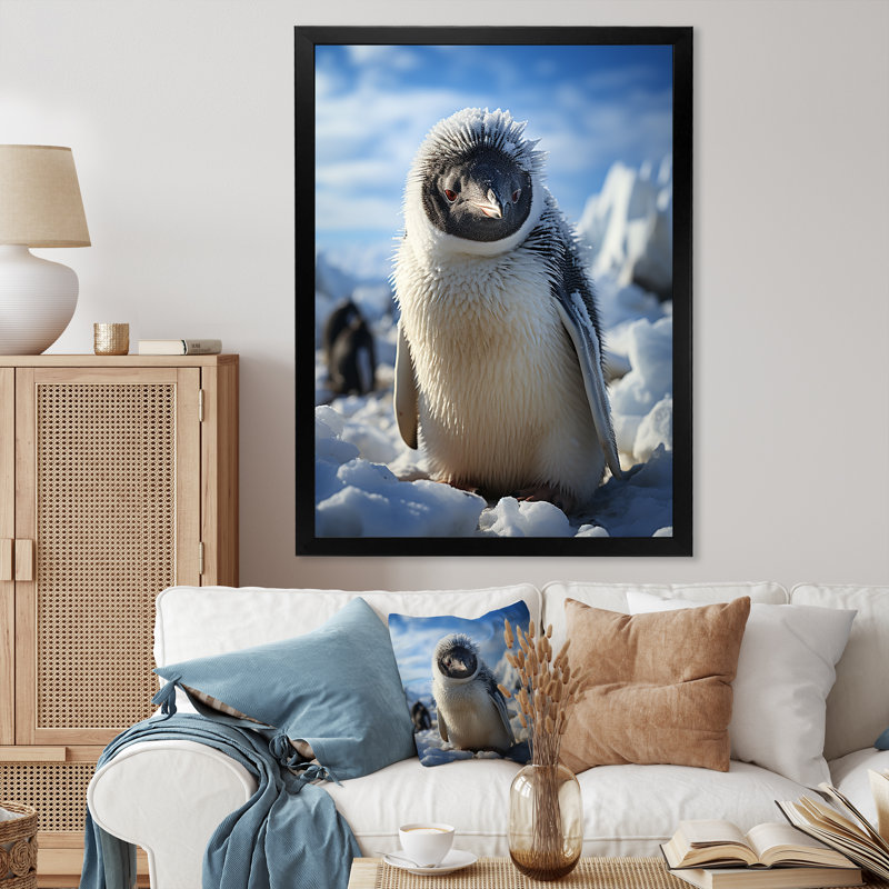 «Ivola Penguin Adorable Penguin II», reproduction sur toile, Cadre photo noir, H 20 po x l 12 po x P 1 po