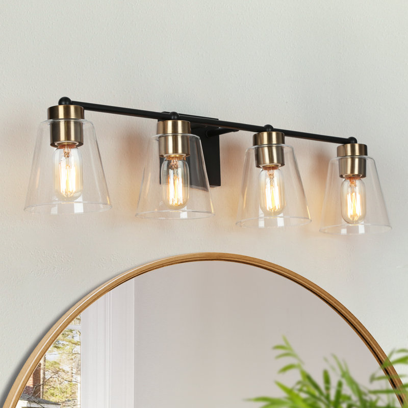 Quiros 4 - Light Dimmable Bathrom Vanity Light Black