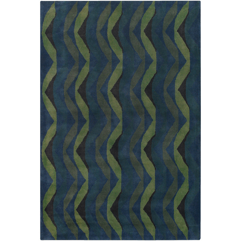 Cleavie Wool Chevron Indoor Rug, Rectangle 7'9" x 10'6"