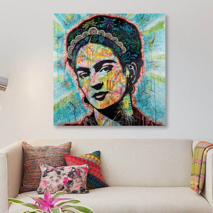 «Frida», impression sur toile, H 12 po x l 12 po x P 0,75 po, Pas de tapis, Toile tendue