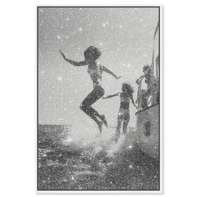 Liquid Gravity Canvas Nautical & Beach Print by Oliver Gal, Black Frame, 10 x 15, White Floater Frame, 21"H x 31"W