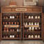 Armoire à chaussures 51,18 po en bois massif minimaliste avec portes à lattes respirantes - rangement spacieux pour le vestibule