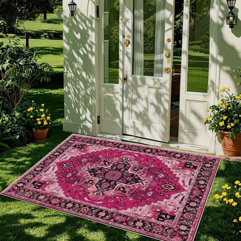 Moroccan Pattern Area Rug, Soft And Lightweight, Suitable For All Seasons, Easy To Maintain And Easy To Clean, Machine Washable Carpet Floor Mat, Suitable For Living Room, Bedroom, Dining Room, Balcony, Office, Room Decor, Home Decor, Outdoor Decor