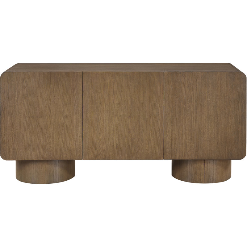 Buffet/buffet Adagio en bois massif brun et placage de chêne, Brun