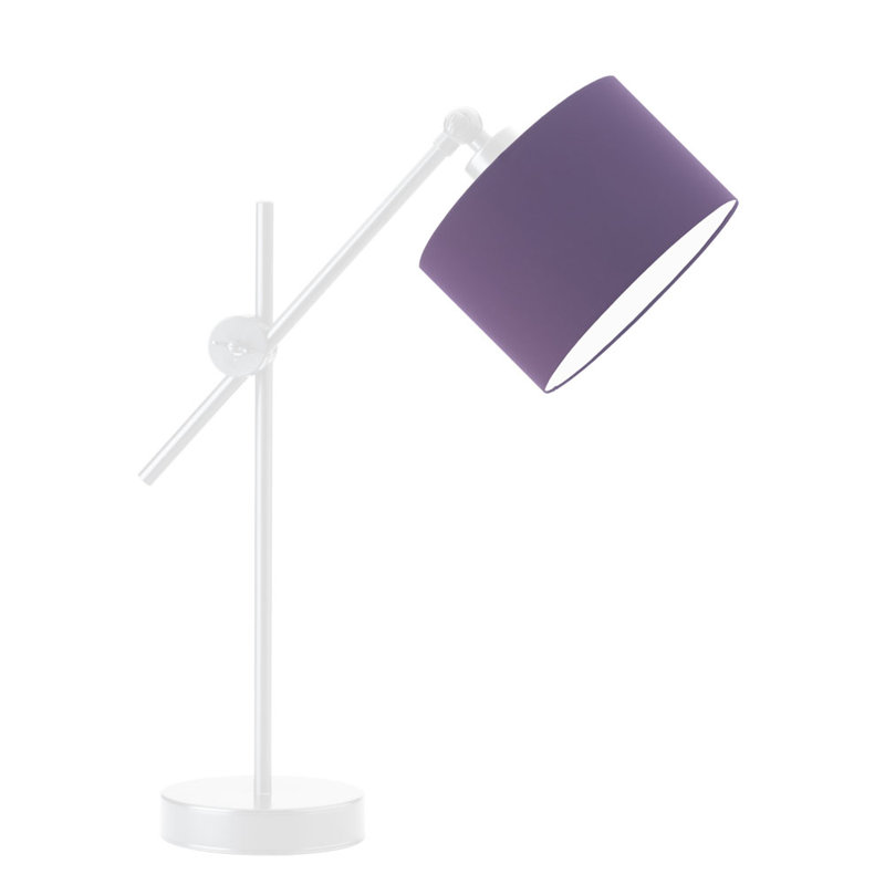 Gartha Adjustable Metal Desk Lamp, White, Violet