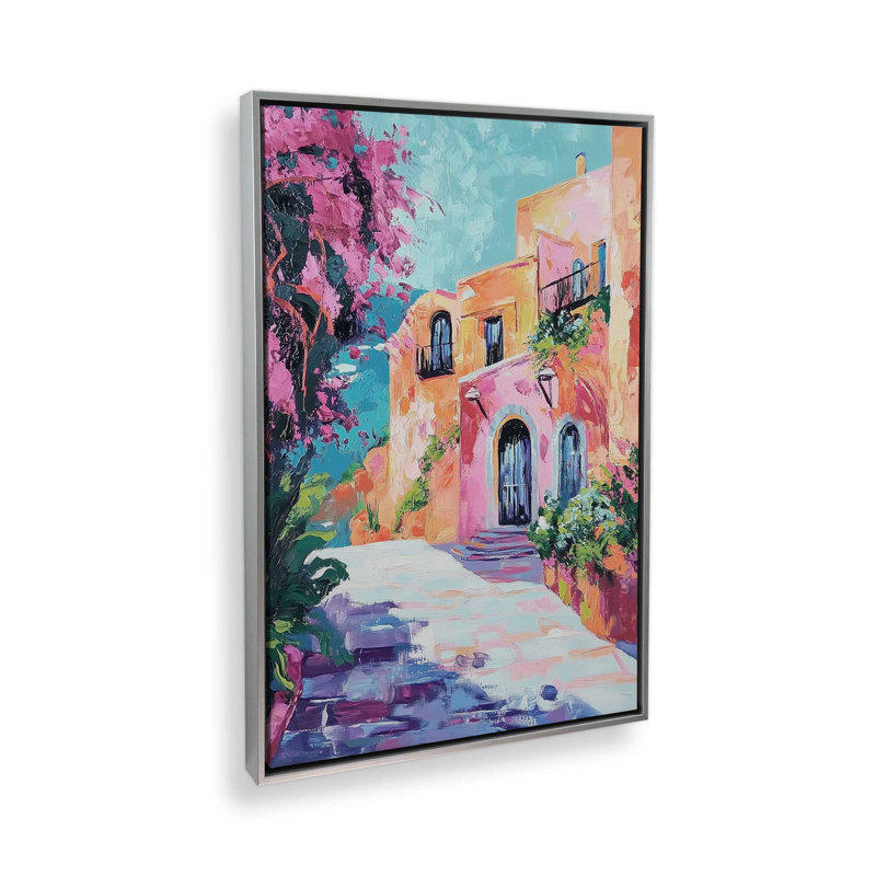 Méditerranée, rue I, Chrome poli, H 49 po x l 33 po, Cadre flottant