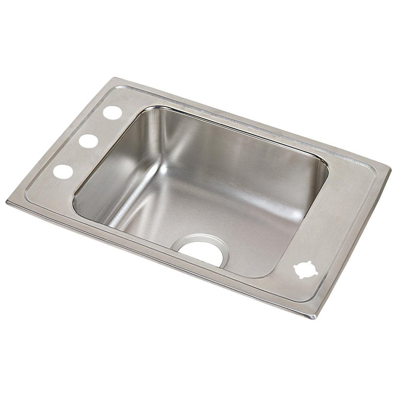 Lustertone 25" L x 17" W Drop-In Kitchen Sink