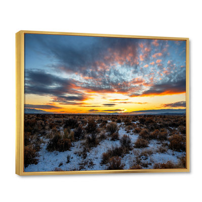 Winter Shrublands On Arkansas Desert sur toile