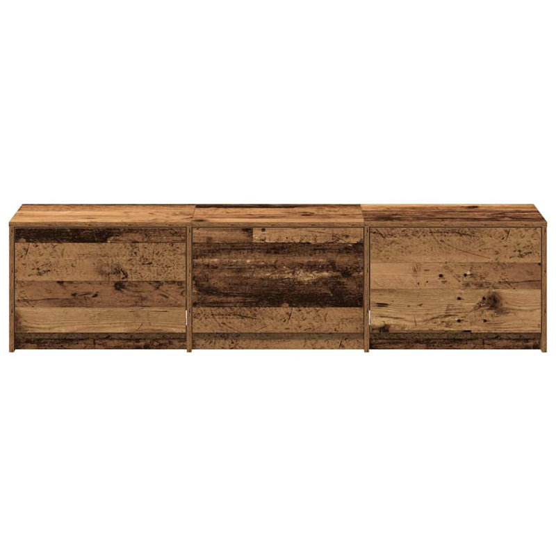 Unfinished TV Stand, Old Wood, 40cm H x 162.5cm L x 34cm W