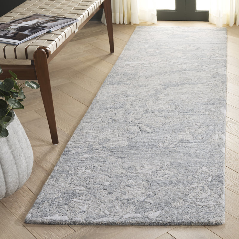 Arthea 403 Hand Tufted Wool Pile Abstract Rug, Runner 2'3" x 8'
