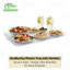 Plateau rectangulaire en plastique transparent de 18 po x 13 po avec poignées Ecoqualité - Plateau de service rectangulaire pour amuse-gueules, desserts, collations, traiteurs, fêtes et présentoirs de buffet (1)