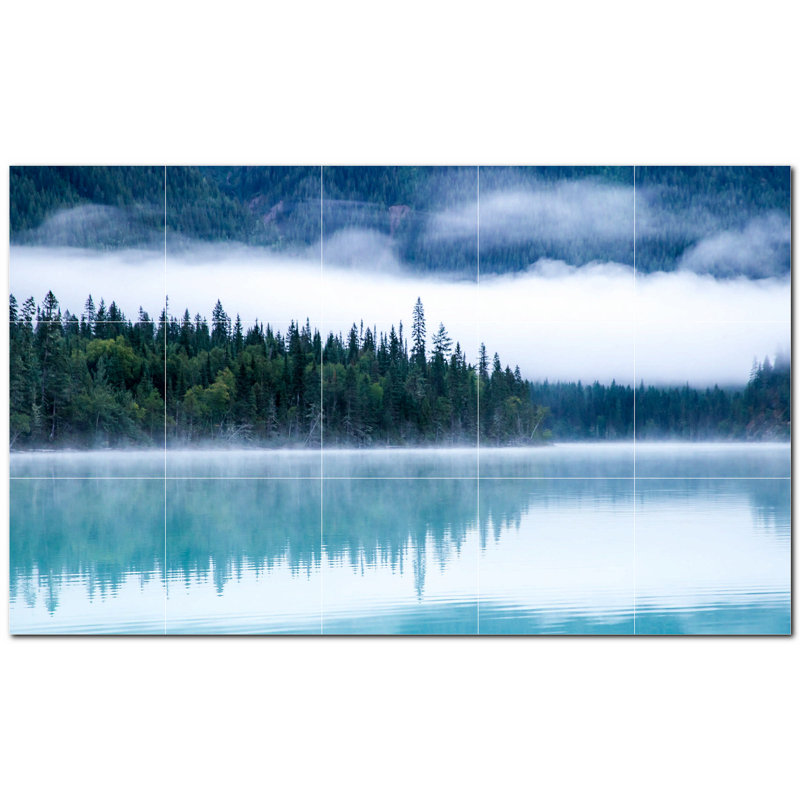 Murale en céramique satinée 8 "x 8" Lakes Photo