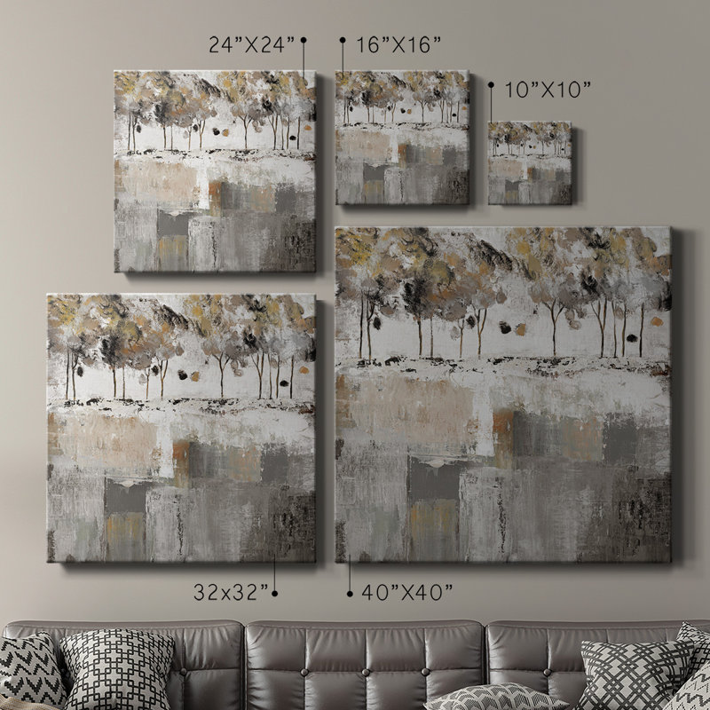 Arbre panoramique - Toile tendue avec châssis de qualité supérieure - prête à être accrochée