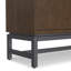 Armoire de rangement industrielle moderne en bois massif de 39 po de largeur avec base en métal et tablettes réglables Banting