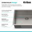 Évier de cuisine en acier inoxydable KRAUS Standart Pro-98155498-115596827