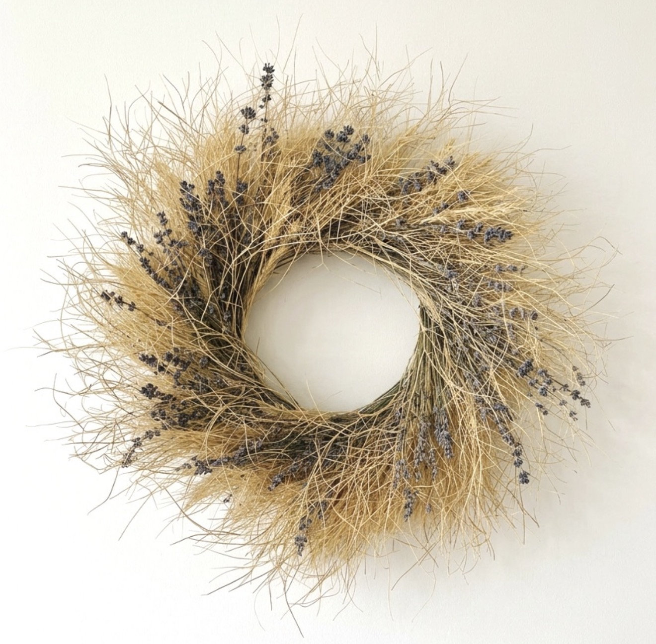 Handcrafted Lavender Wreath, 22" H x 22" W x 5" D