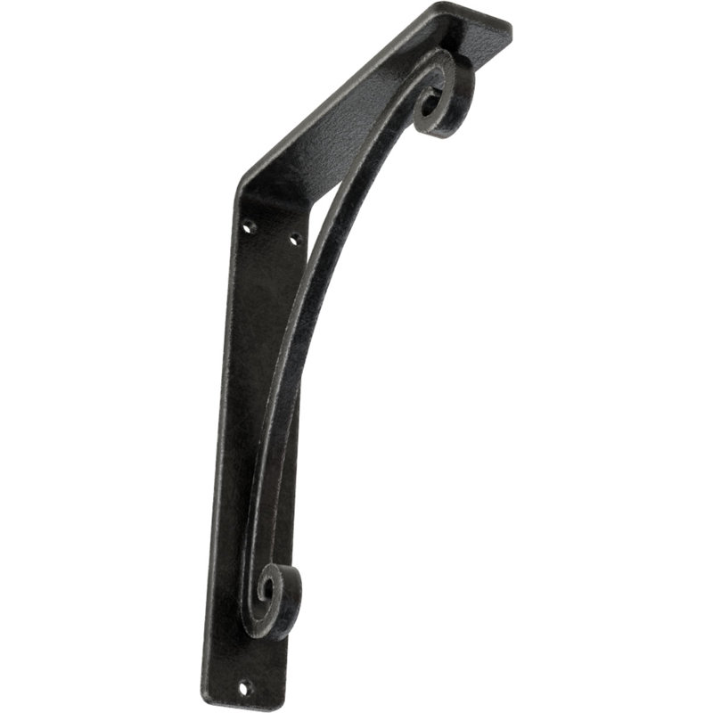 Support en fer forgé Legacy, H 8 po x l 1,5 po x P 5,5 po, Étain antique