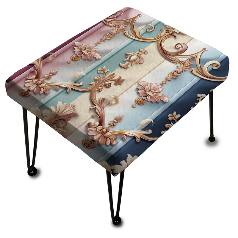 Royal Striped Embrace Pattern - Striped Rectangle Ottoman