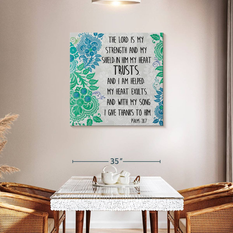 Verset biblique Tergel Paisley II, H 36 po x l 36 po