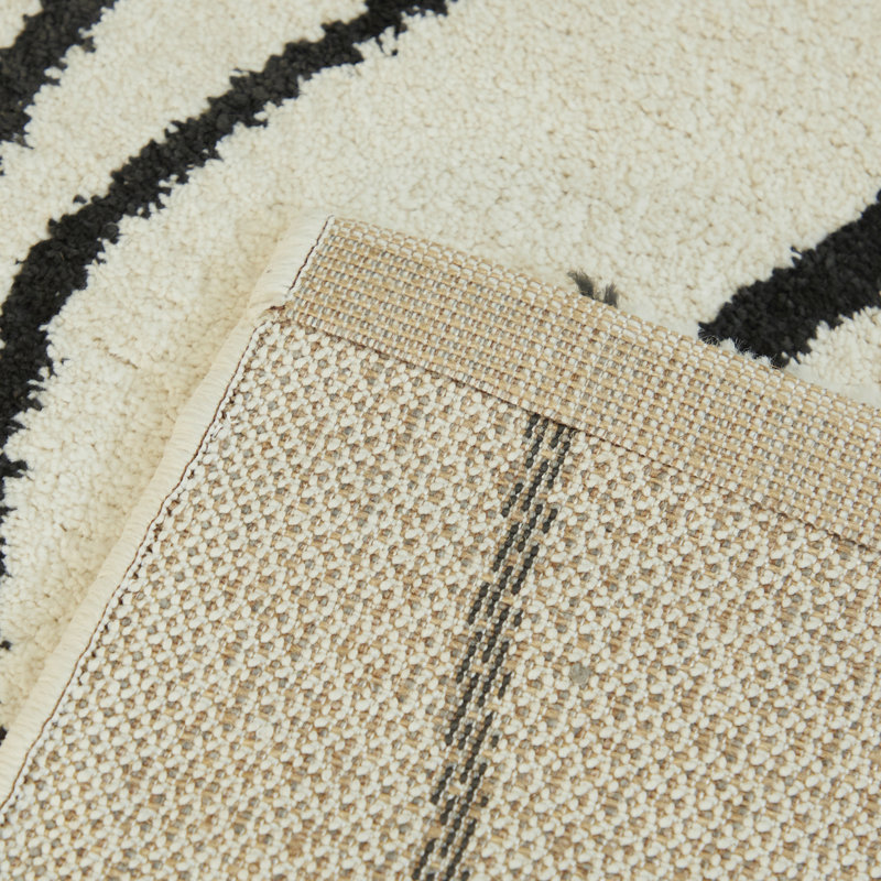 Goodrow Abstract Charcoal/White Area Rug