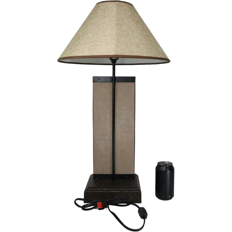 Lampe de table de chevet en bois et métal Rustic Western Cowboy Giddy Up Horse